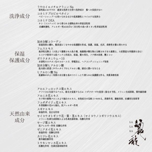 画像15: 麗雅(LALAKA)モイスチャライザーシャンプーC (15)